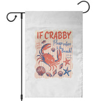 If Crabby Please Return To The Beach Garden Flag Funny Crab Summer Vibes