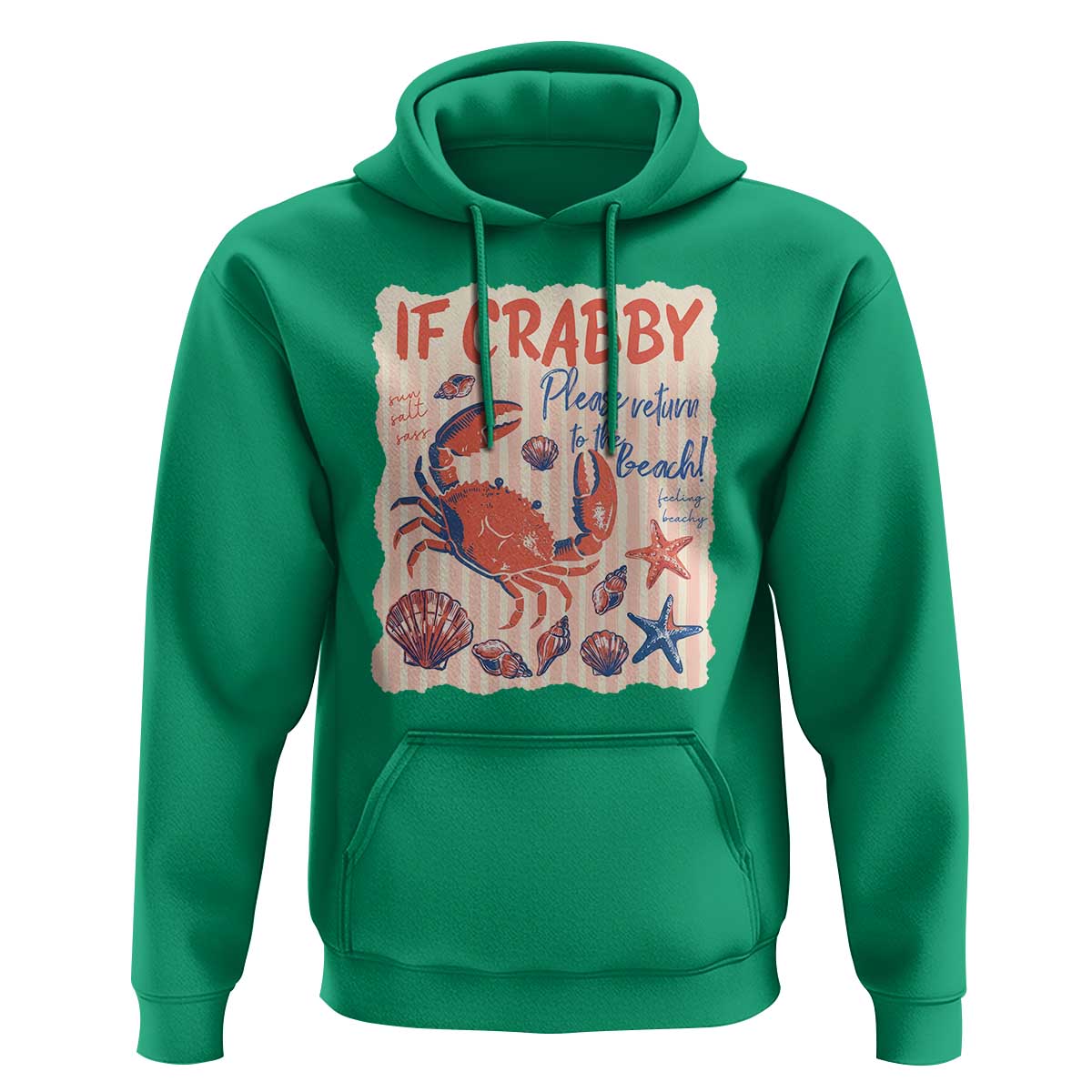 If Crabby Please Return To The Beach Hoodie Funny Crab Summer Vibes