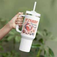 If Crabby Please Return To The Beach Tumbler With Handle Funny Crab Summer Vibes