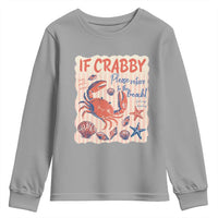 If Crabby Please Return To The Beach Youth Sweatshirt Funny Crab Summer Vibes
