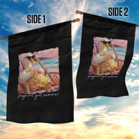 Pregnant Girl Summer Garden Flag Silly Goose Mom Baby Announcement