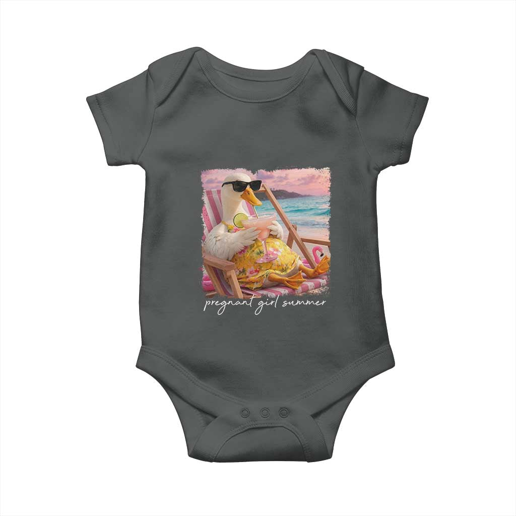 Pregnant Girl Summer Baby Onesie Silly Goose Mom Baby Announcement