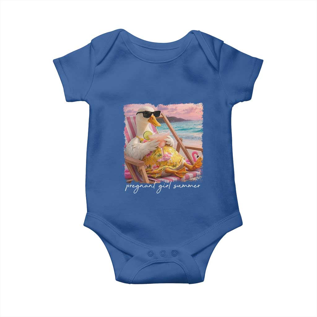 Pregnant Girl Summer Baby Onesie Silly Goose Mom Baby Announcement