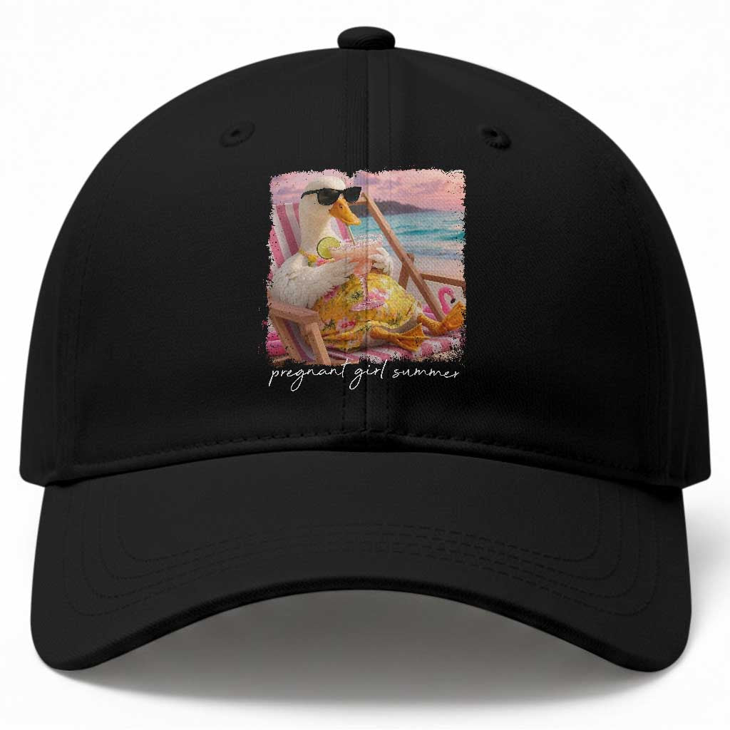 Pregnant Girl Summer Baseball Cap Silly Goose Mom Baby Announcement