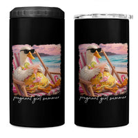 Pregnant Girl Summer 4 in 1 Can Cooler Tumbler Silly Goose Mom Baby Announcement