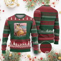 Pregnant Girl Summer Ugly Christmas Sweater Silly Goose Mom Baby Announcement