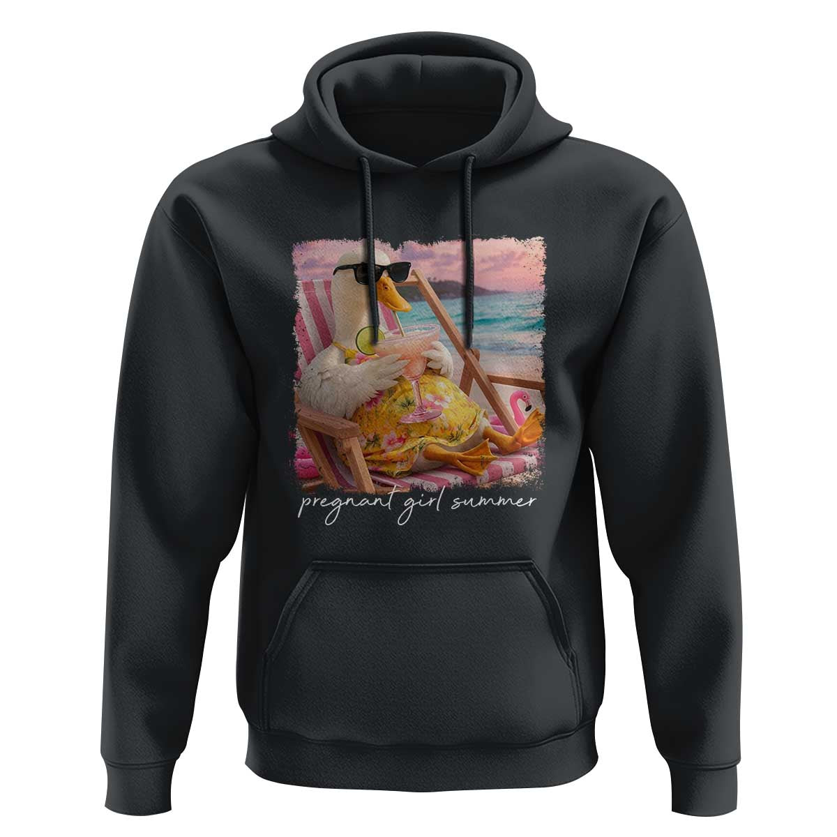 Pregnant Girl Summer Hoodie Silly Goose Mom Baby Announcement