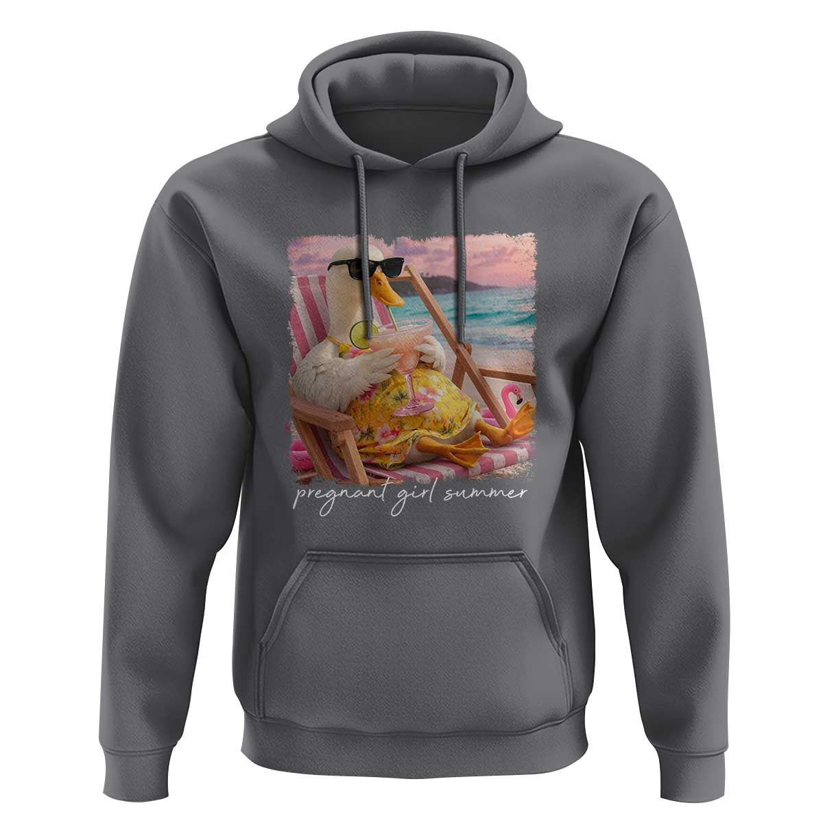 Pregnant Girl Summer Hoodie Silly Goose Mom Baby Announcement