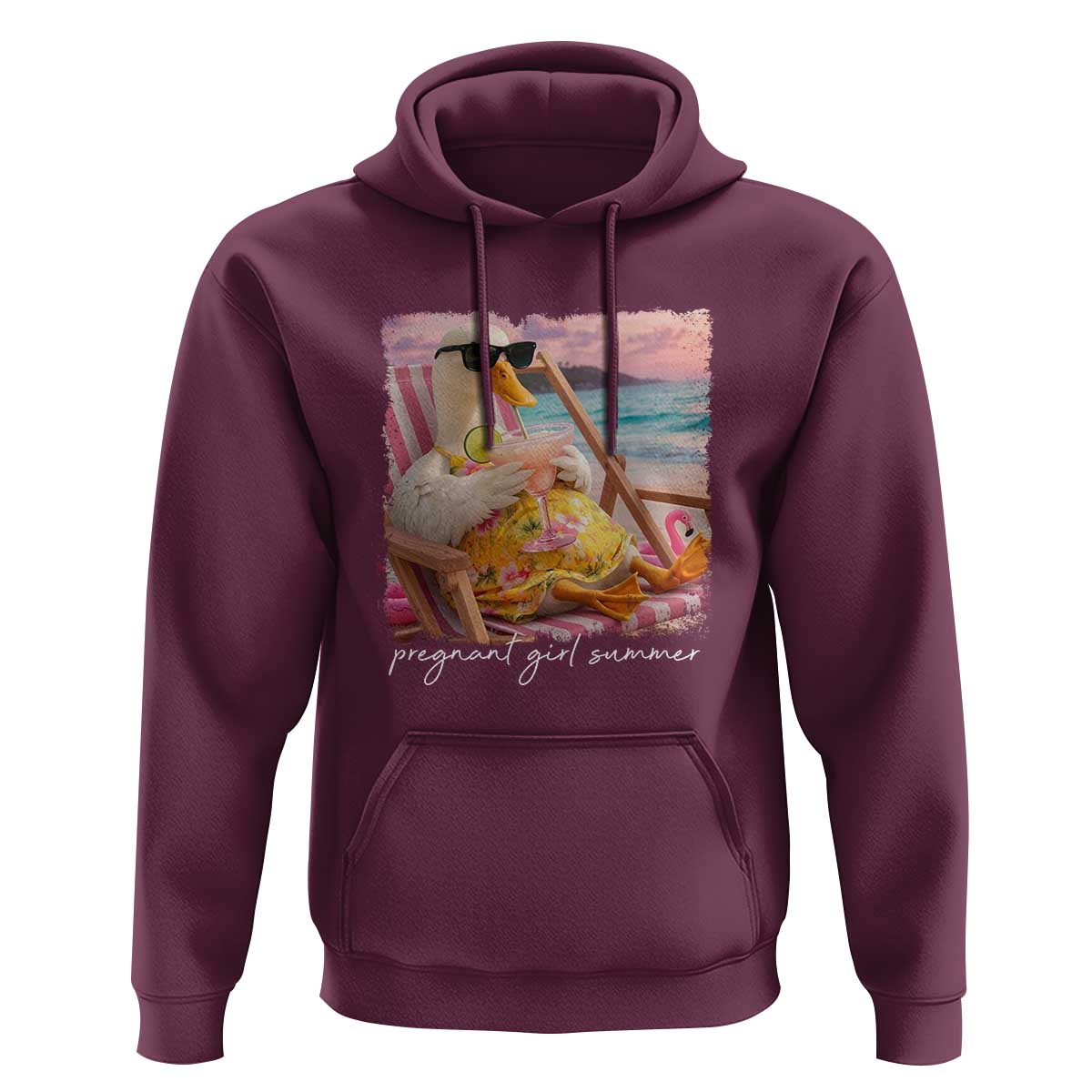Pregnant Girl Summer Hoodie Silly Goose Mom Baby Announcement