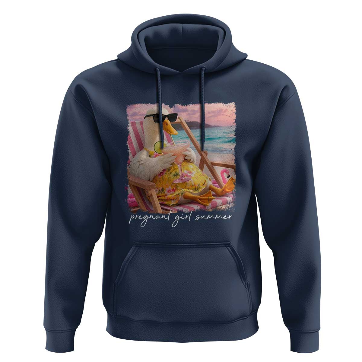 Pregnant Girl Summer Hoodie Silly Goose Mom Baby Announcement