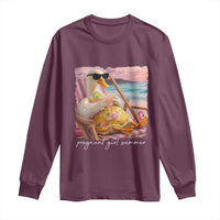 Pregnant Girl Summer Long Sleeve Shirt Silly Goose Mom Baby Announcement