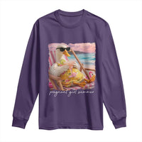 Pregnant Girl Summer Long Sleeve Shirt Silly Goose Mom Baby Announcement