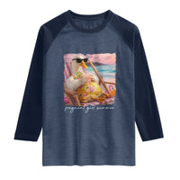 Pregnant Girl Summer Raglan Shirt Silly Goose Mom Baby Announcement
