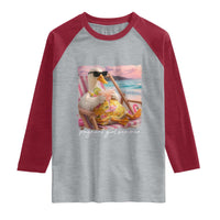 Pregnant Girl Summer Raglan Shirt Silly Goose Mom Baby Announcement