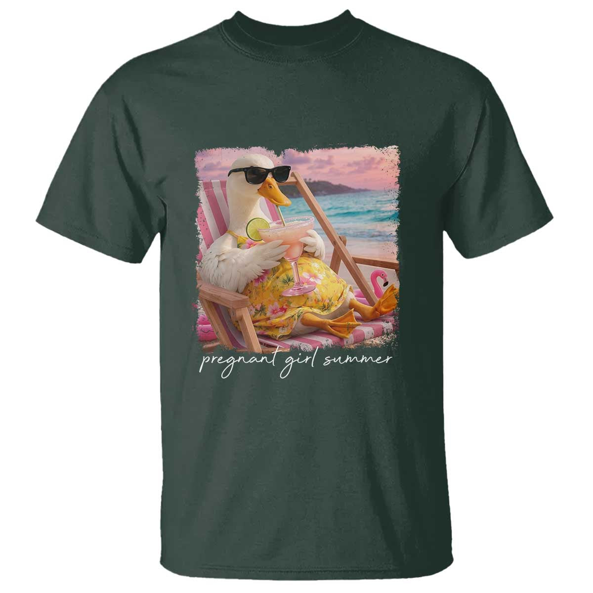 Pregnant Girl Summer T Shirt Silly Goose Mom Baby Announcement