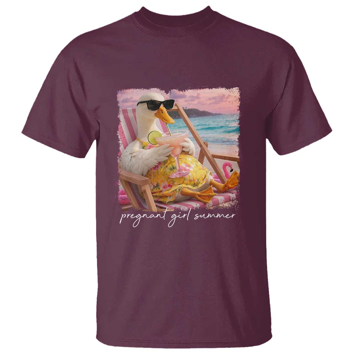 Pregnant Girl Summer T Shirt Silly Goose Mom Baby Announcement
