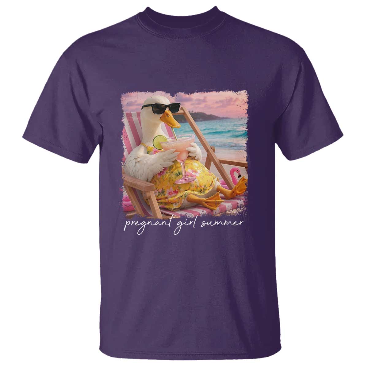 Pregnant Girl Summer T Shirt Silly Goose Mom Baby Announcement