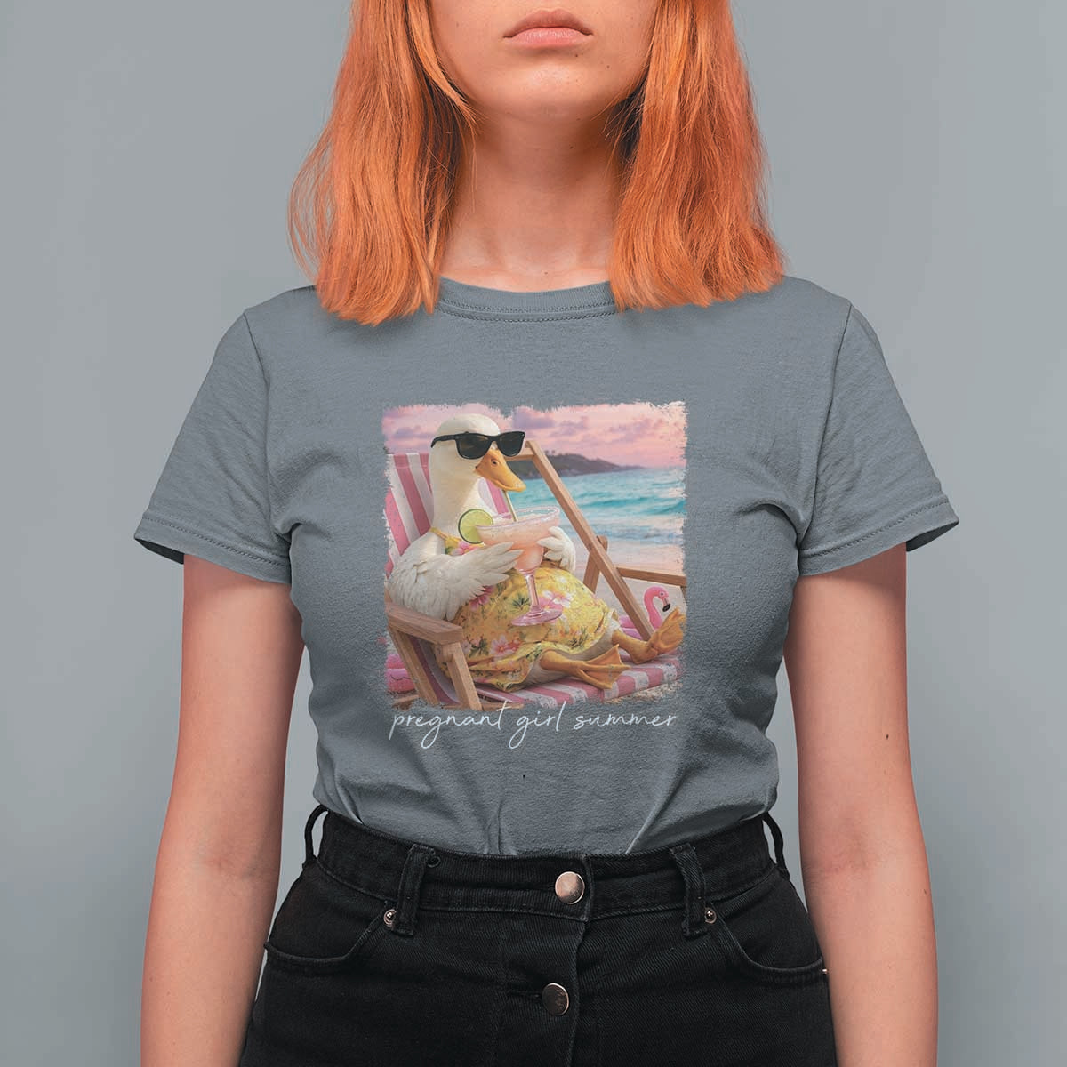 Pregnant Girl Summer T Shirt For Women Silly Goose Mom Baby Announcement
