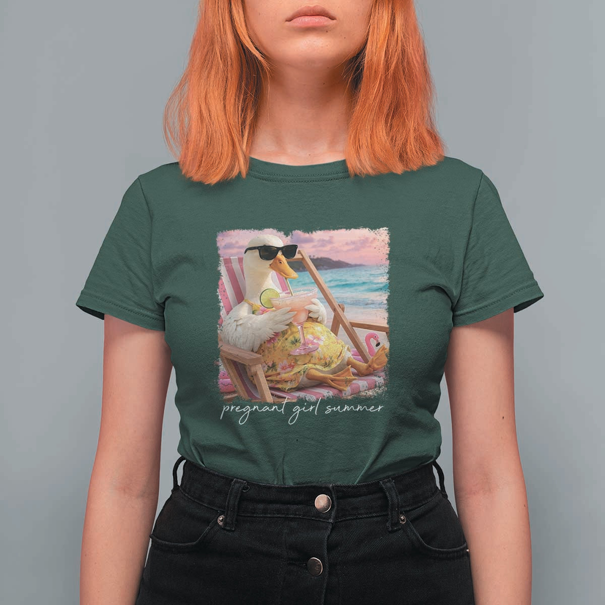 Pregnant Girl Summer T Shirt For Women Silly Goose Mom Baby Announcement