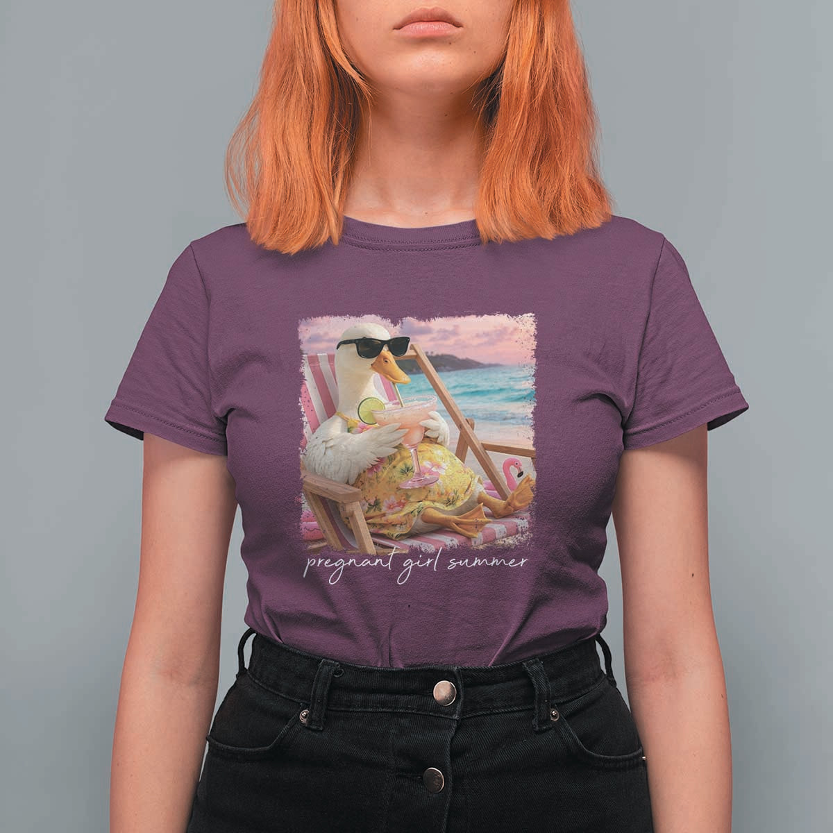 Pregnant Girl Summer T Shirt For Women Silly Goose Mom Baby Announcement