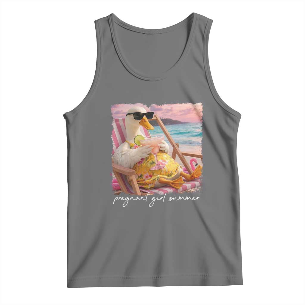Pregnant Girl Summer Tank Top Silly Goose Mom Baby Announcement