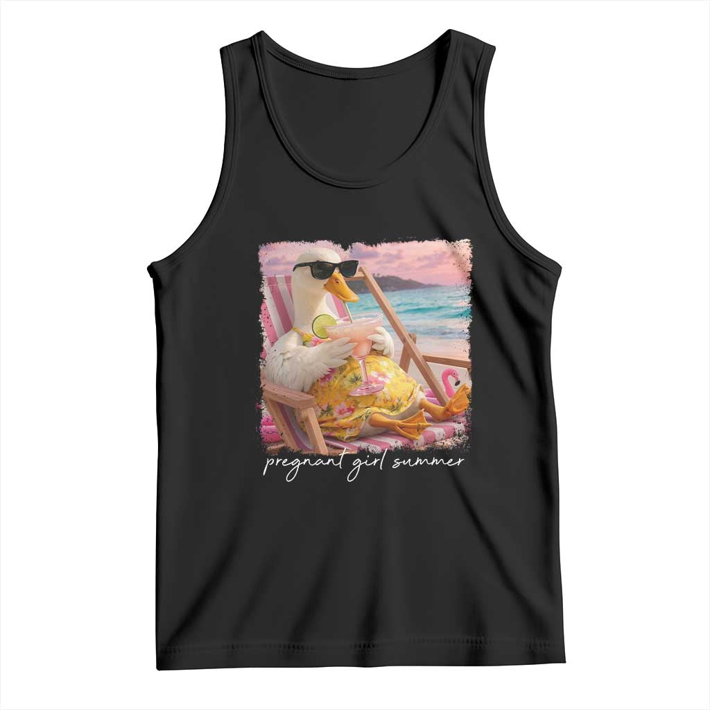 Pregnant Girl Summer Tank Top Silly Goose Mom Baby Announcement