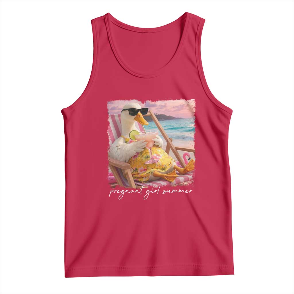 Pregnant Girl Summer Tank Top Silly Goose Mom Baby Announcement