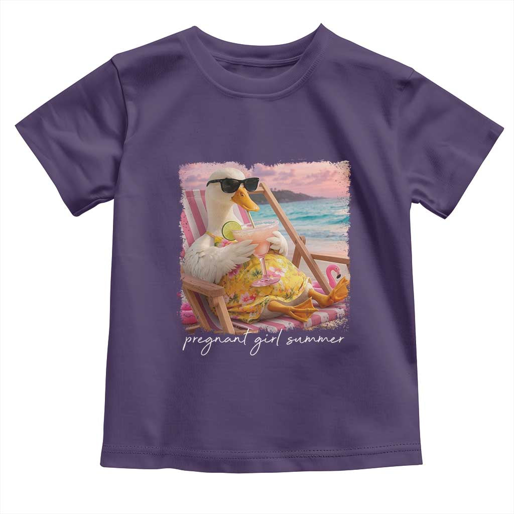 Pregnant Girl Summer Toddler T Shirt Silly Goose Mom Baby Announcement