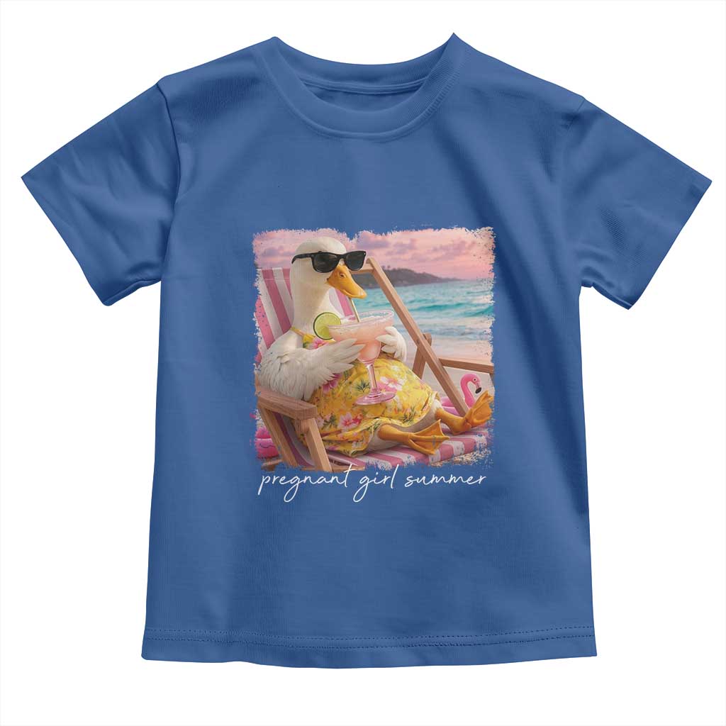 Pregnant Girl Summer Toddler T Shirt Silly Goose Mom Baby Announcement