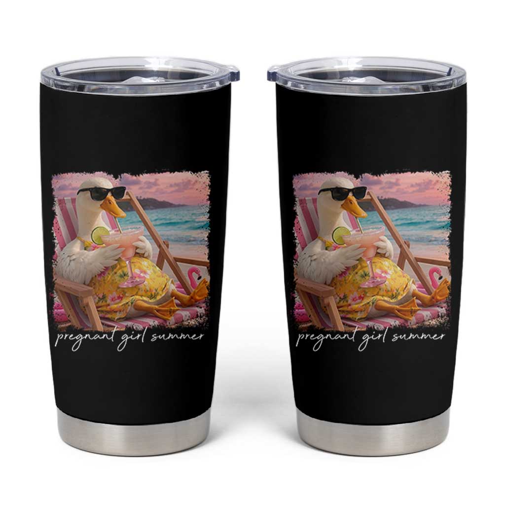 Pregnant Girl Summer Tumbler Cup Silly Goose Mom Baby Announcement
