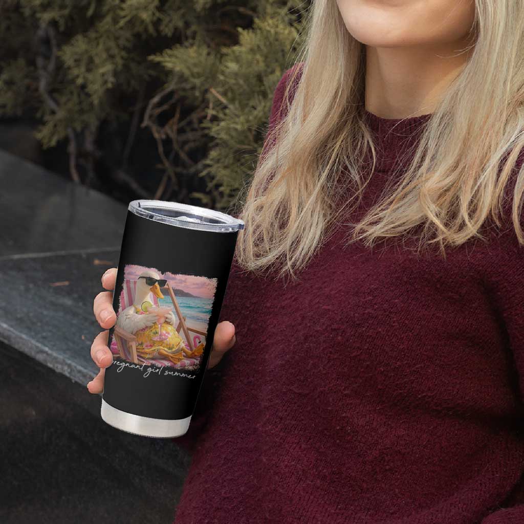 Pregnant Girl Summer Tumbler Cup Silly Goose Mom Baby Announcement