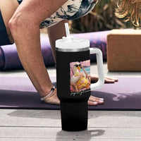 Pregnant Girl Summer Tumbler With Handle Silly Goose Mom Baby Announcement