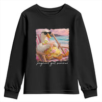 Pregnant Girl Summer Youth Sweatshirt Silly Goose Mom Baby Announcement