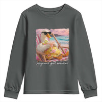 Pregnant Girl Summer Youth Sweatshirt Silly Goose Mom Baby Announcement