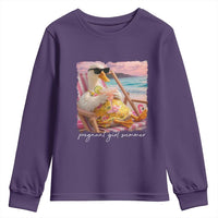 Pregnant Girl Summer Youth Sweatshirt Silly Goose Mom Baby Announcement