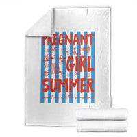Pregnant Girl Summer Throw Blanket Funny Beach Pregnancy Announcement
