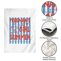 Pregnant Girl Summer Garden Flag Funny Beach Pregnancy Announcement