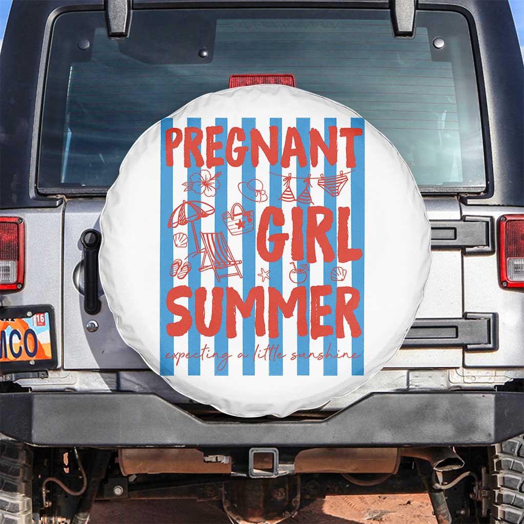 Pregnant Girl Summer Spare Tire Cover Funny Beach Pregnancy Announcement