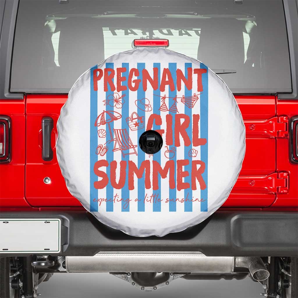 Pregnant Girl Summer Spare Tire Cover Funny Beach Pregnancy Announcement