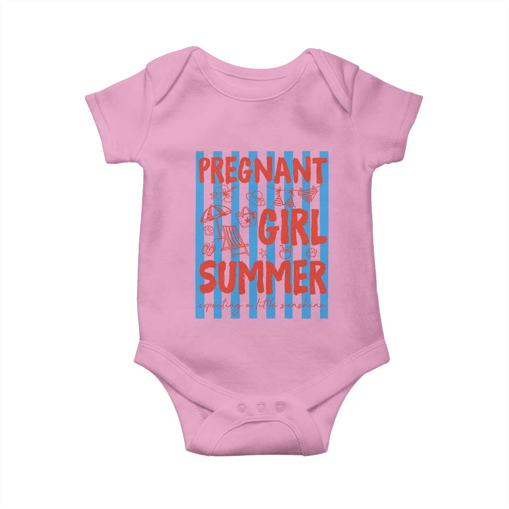 Pregnant Girl Summer Baby Onesie Funny Beach Pregnancy Announcement