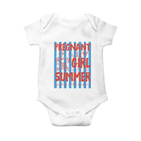 Pregnant Girl Summer Baby Onesie Funny Beach Pregnancy Announcement