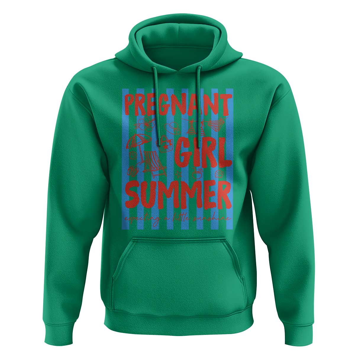Pregnant Girl Summer Hoodie Funny Beach Pregnancy Announcement