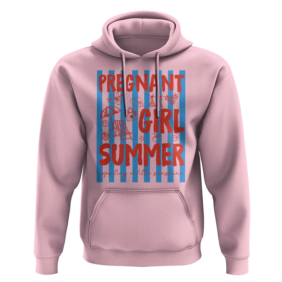 Pregnant Girl Summer Hoodie Funny Beach Pregnancy Announcement