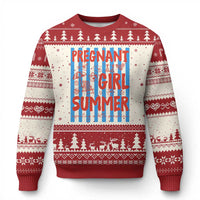 Pregnant Girl Summer Ugly Christmas Sweater Funny Beach Pregnancy Announcement