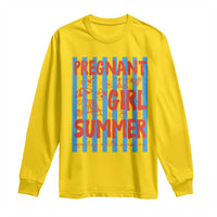 Pregnant Girl Summer Long Sleeve Shirt Funny Beach Pregnancy Announcement