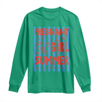 Pregnant Girl Summer Long Sleeve Shirt Funny Beach Pregnancy Announcement