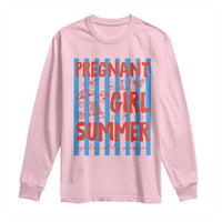 Pregnant Girl Summer Long Sleeve Shirt Funny Beach Pregnancy Announcement