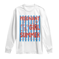 Pregnant Girl Summer Long Sleeve Shirt Funny Beach Pregnancy Announcement