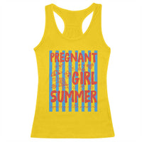 Pregnant Girl Summer Racerback Tank Top Funny Beach Pregnancy Announcement