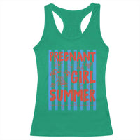 Pregnant Girl Summer Racerback Tank Top Funny Beach Pregnancy Announcement